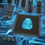 Artificial_intelligence_electronic_circuit._Microchip_with_glowing_brain._3D_rendered_illustration.